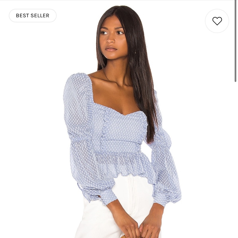Song of Style Clara top sky blue XS like new